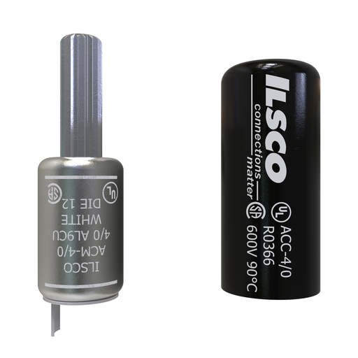 Ilsco ACM-4/0 Aluminum Compression Pigtail Adaptor, Conductor Size 4/0, Tin Plated, UL, CSA Product image for Ilsco ACM-4/0 Aluminum Compression Pigtail Adaptor, Conductor Size 4/0, Tin Plated, UL, CSA