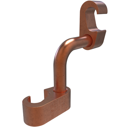 Product image for Ilsco GGA-3 Permaground Copper Grounding Grid, Main Conductor Range 250-2, Tap Range 250-2, Ground Rod Sizes 1/2 to 5/8in, Rebar Sizes #3-#4, UL, CSA