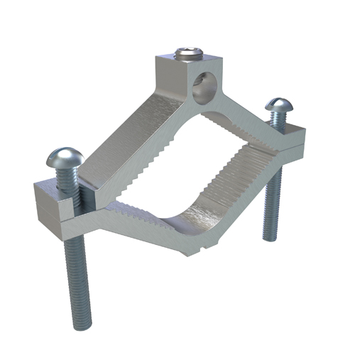 Product image for Ilsco AGC-4 Permaground Aluminum Ground Clamp, Conductor Range 250-6, Pipe Sizes 2-1/2 to 4in, UL