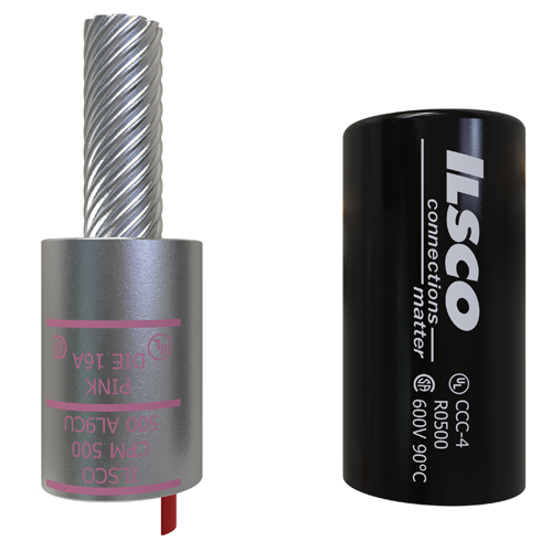 Product image for Ilsco CPM-500 Copper Compression Pigtail Adaptor, Conductor Size 500, Tin Plated, UL, CSA