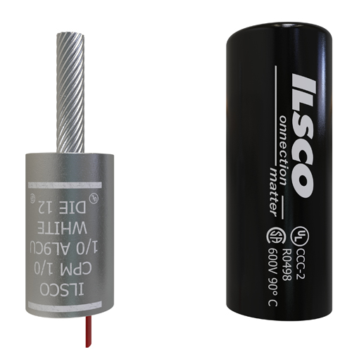 Product image for Ilsco CPM-1/0 Copper Compression Pigtail Adaptor, Conductor Size 1/0, Tin Plated, UL, CSA