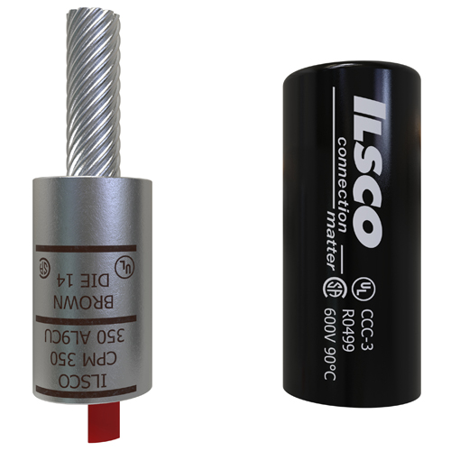 Product image for Ilsco CPM-350 Copper Compression Pigtail Adaptor, Conductor Size 350, Tin Plated, UL, CSA