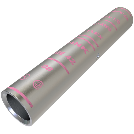 Product image for Ilsco CTL-1/0 SureCrimp® Copper Compression Sleeve, Conductor Size 1/0, Long Barrel, Tin Plated, UL, CSA