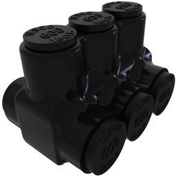 Product image for Ilsco PBTD-3-500 Nimbus Insulated Aluminum Multi-Tap Connector, Conductor Range 600-4, 3 Ports, Dual Sided Entry, Tin Plated, UL, CSA