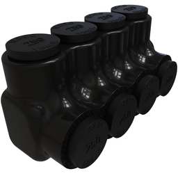 Product image for Ilsco PBTS-4-250 Nimbus Insulated Aluminum Multi-Tap Connector, Conductor Range 250-6, 4 Ports, Single Sided Entry, Tin Plated, UL, CSA