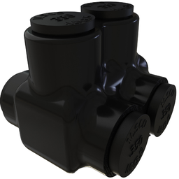 Product image for Ilsco PBTD-2-350 Nimbus Insulated Aluminum Multi-Tap Connector, Conductor Range 350-6, 2 Ports, Dual Sided Entry, Tin Plated, UL, CSA