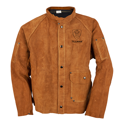 JACKET LTHR 30" BRN SS LRG PRS