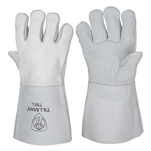 750 Top Grain & Rough Side Out Elkskin Stick Welding Glove, SM