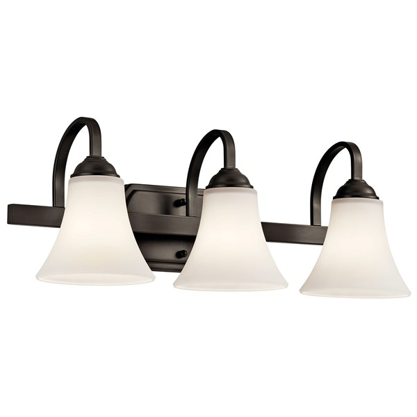 Product image for Kichler 45513OZL18 Keiran™ 3 Light Vanity Light with LED Bulbs Olde Bronze®