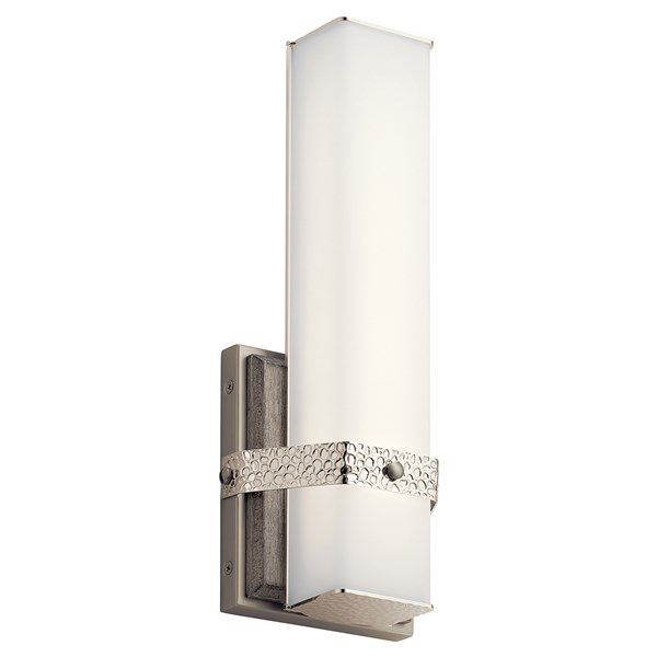 Product image for Kichler 45706PNLED Bisou 13" LED Linear Vanity Light Polished Nickel