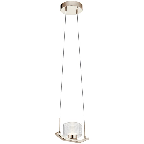 Product image for Kichler 44348PNLED Lasus™ LED Mini Pendant Polished Nickel
