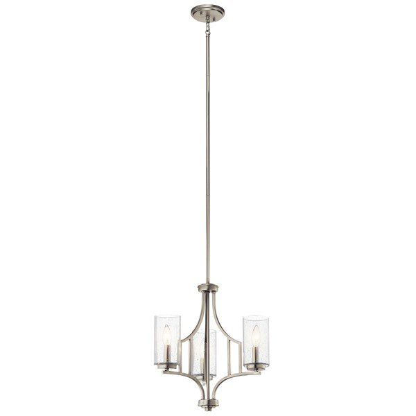Product image for Kichler 44071NI Vara 3 Light Mini Chandelier Brushed Nickel