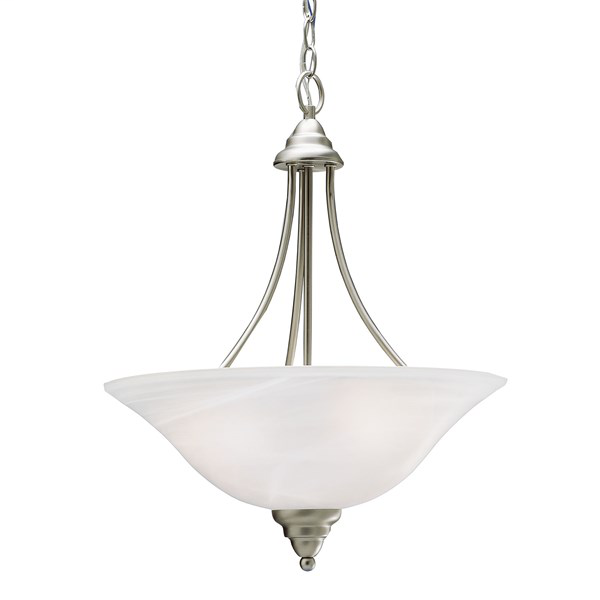 Product image for Kichler 3277NI Telford™ 3 Light Inverted Pendant Brushed Nickel