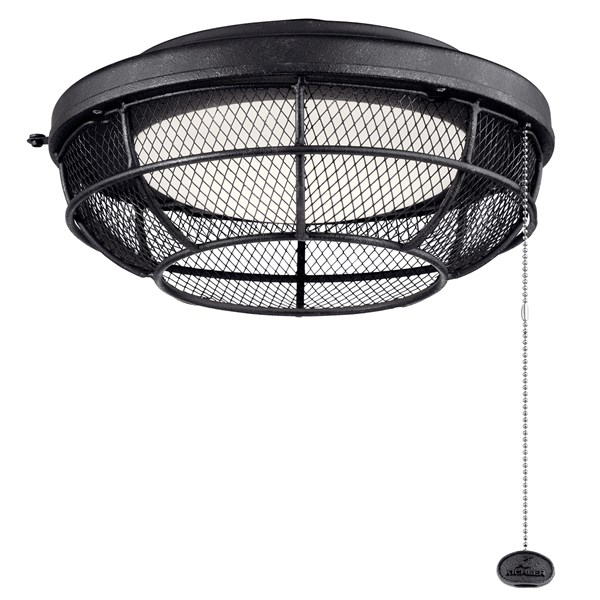 Product image for Kichler 380952DBK Industrial Mesh LED Outdoor Light Kit Distressed Black