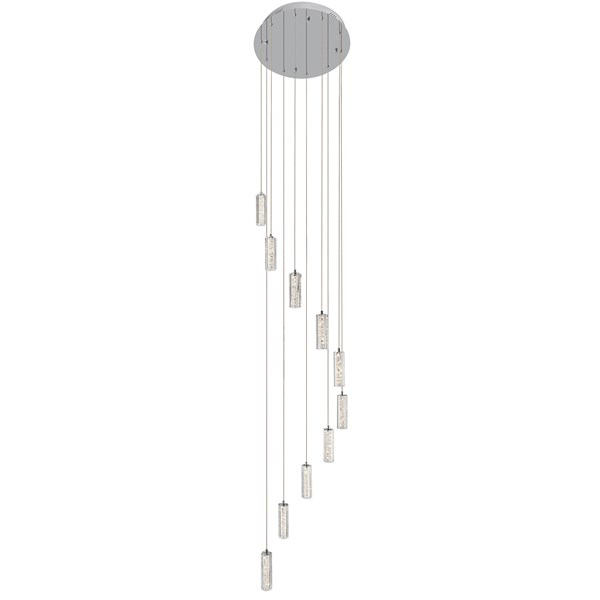 Product image for Kichler 83424 Neruda™ 10 Light LED Spiral Pendant Cluster Chrome
