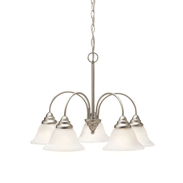 Product image for Kichler 2076NI Telford™ 5 Light Chandelier Brushed Nickel
