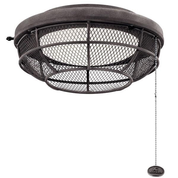 Product image for Kichler 380952WZC Industrial Mesh LED Outdoor Light Kit Weathered Zinc