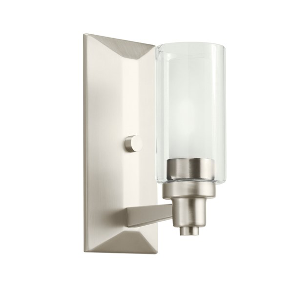 Product image for Kichler 6144NI Circolo 1 Light Wall Sconce Brushed Nickel