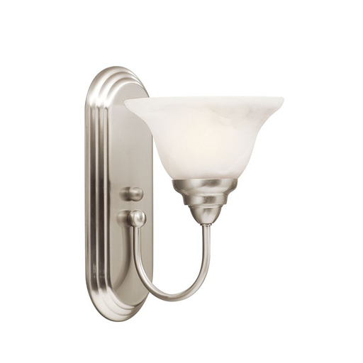 Product image for Kichler 5991NI Telford™ 1 Light Wall Sconce Brushed Nickel