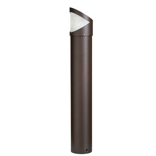 Product image for Kichler 16132AZT28 Side Throw 2800K LED Bollard Textured Architectural Bronze