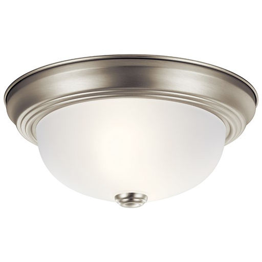 11.25" 2 Light Flush Mount Brushed Nickel