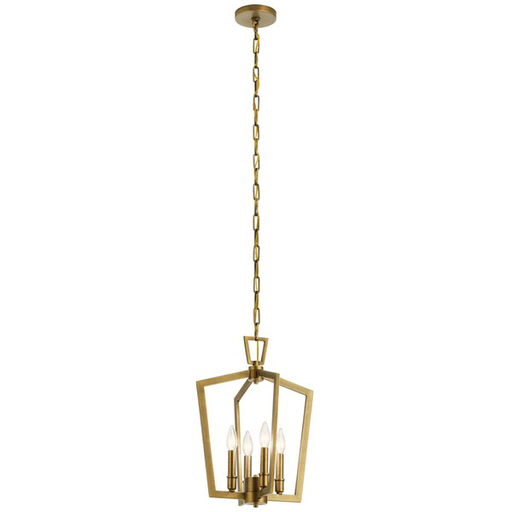 Abbotswell 19" 4 Light Pendant Natural Brass