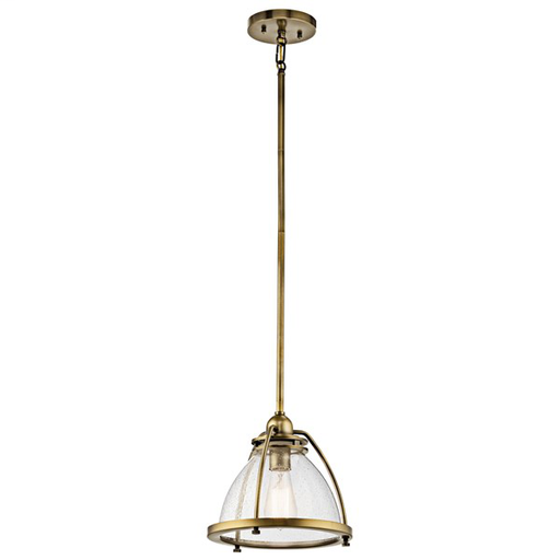 Product image for Kichler 43738NBR Silberne™ 1 Light Pendant Natural Brass
