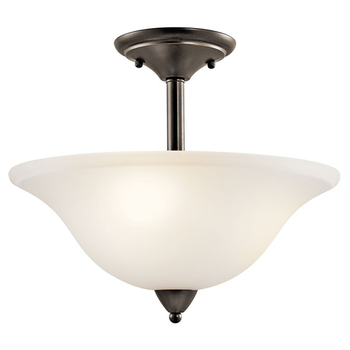 Product image for Kichler 42879OZ Nicholson™ 3 Light Semi Flush Olde Bronze®