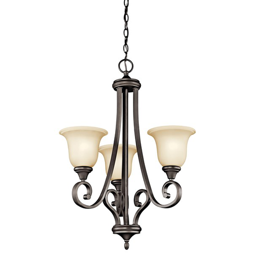 Product image for Kichler 43155OZ Monroe™ 3 Light Chandelier Olde Bronze®