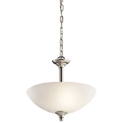 Jolie 2 Light Convertible Pendant Brushed Nickel