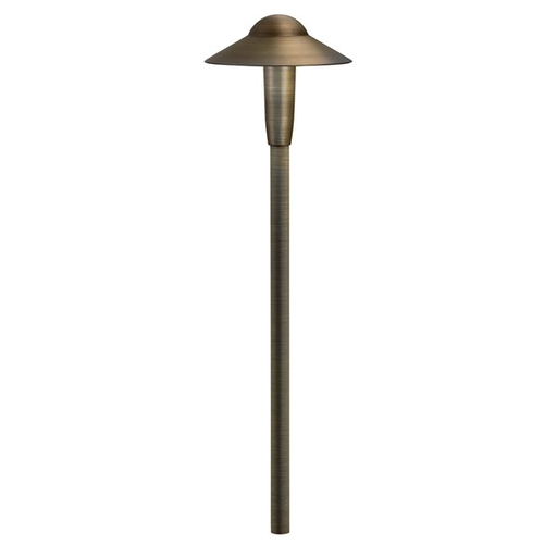 Product image for Kichler 15870CBR27 12V LED 2700K 6" Dome Path Light Centennial Brass