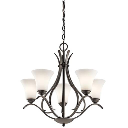 Product image for Kichler 43504OZ Keiran™ 5 Light Chandelier Olde Bronze®