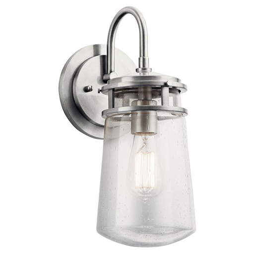 Lyndon™ 15" 1 Light Wall Light with Clear Seeded Glass Brushed Aluminum