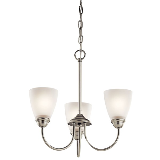 Jolie 3 Light Mini Chandelier Brushed Nickel