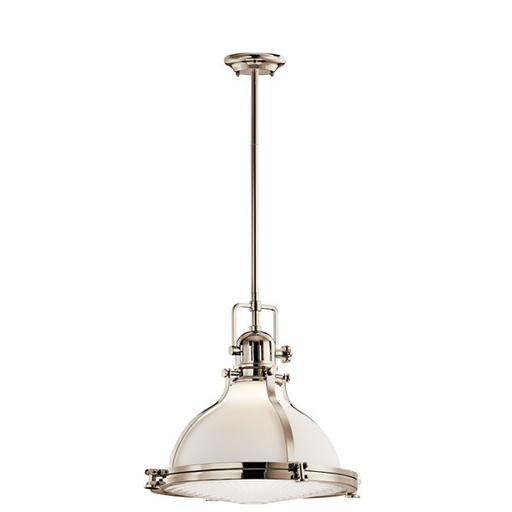 Product image for Kichler 43767PN Hatteras Bay™ 18" Pendant Polished Nickel