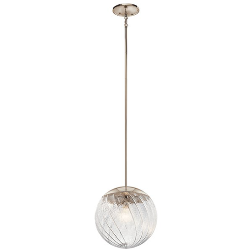 Product image for Kichler 44132PN Amaryliss 1 Light Pendant Polished Nickel