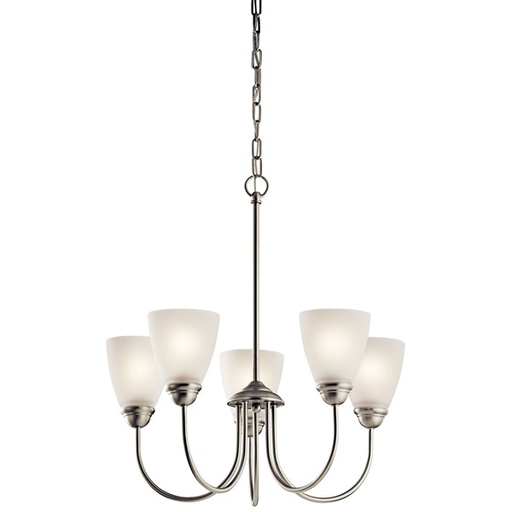 Jolie 5 Light Chandelier Brushed Nickel