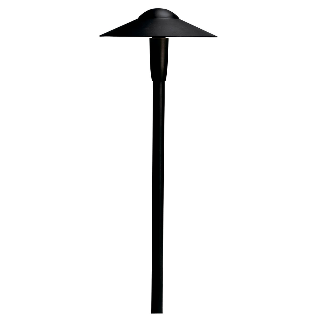 Product image for Kichler 15810BKT27R 8" Dome 2700K LED Path Light Textured Black