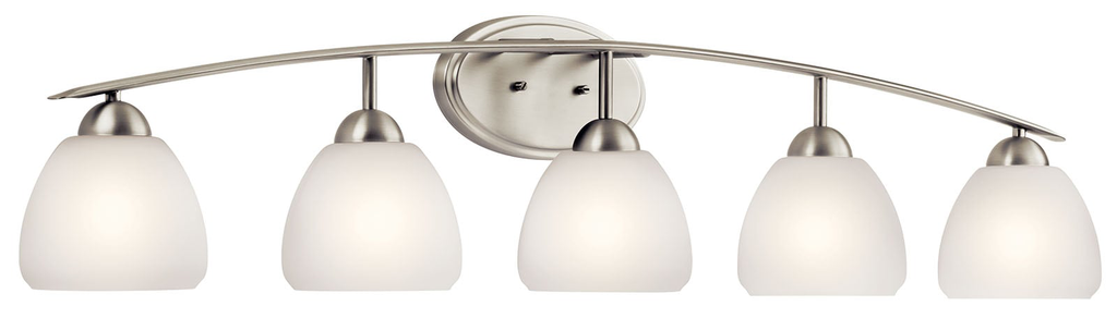 Product image for Kichler 45190NI Calleigh™ 5 Light Vanity Light Brushed Nickel