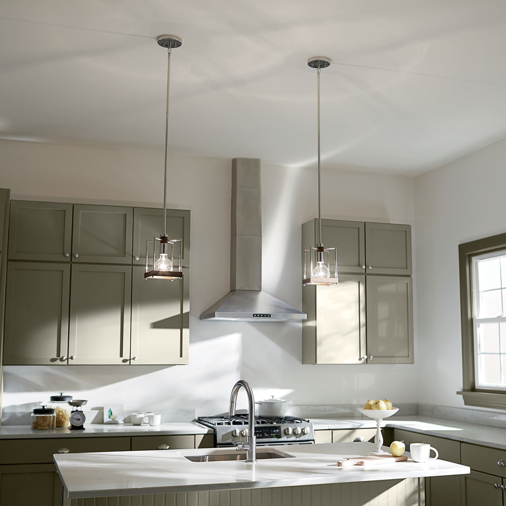 Product image for Kichler 52093AUB Tanis™ 1 Light Pendant Auburn Stained