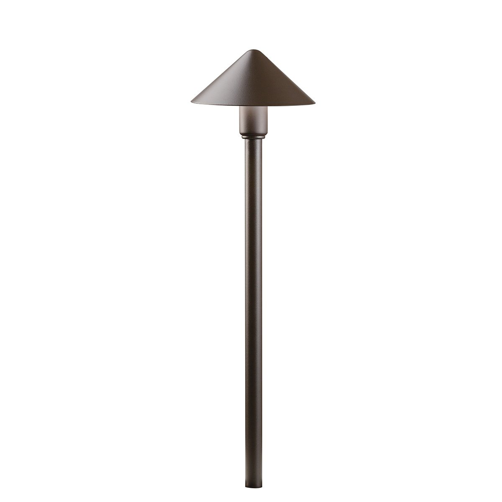 Product image for Kichler 16120AZT30 Fundamentals™ 3000K LED Path Light Textured Architectural Bronze
