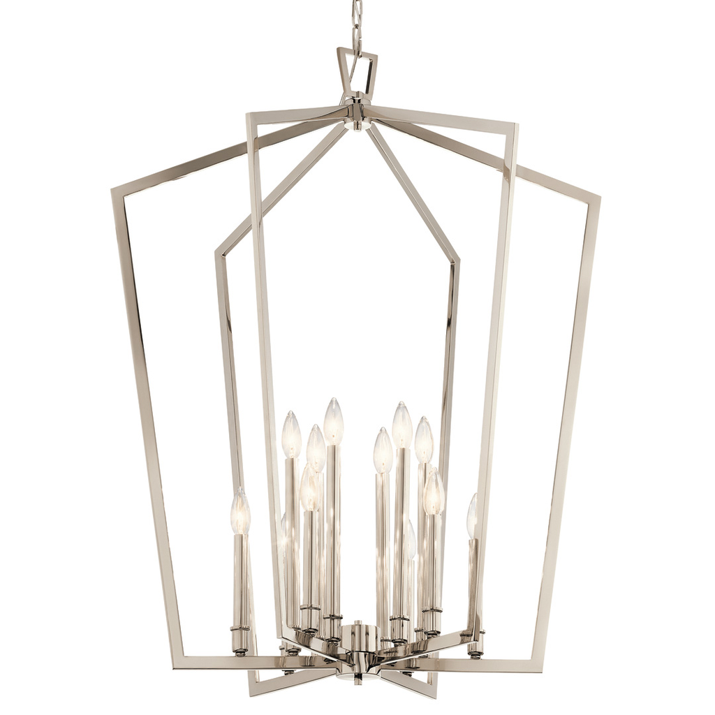 Abbotswell 12 Light Chandelier Nickel