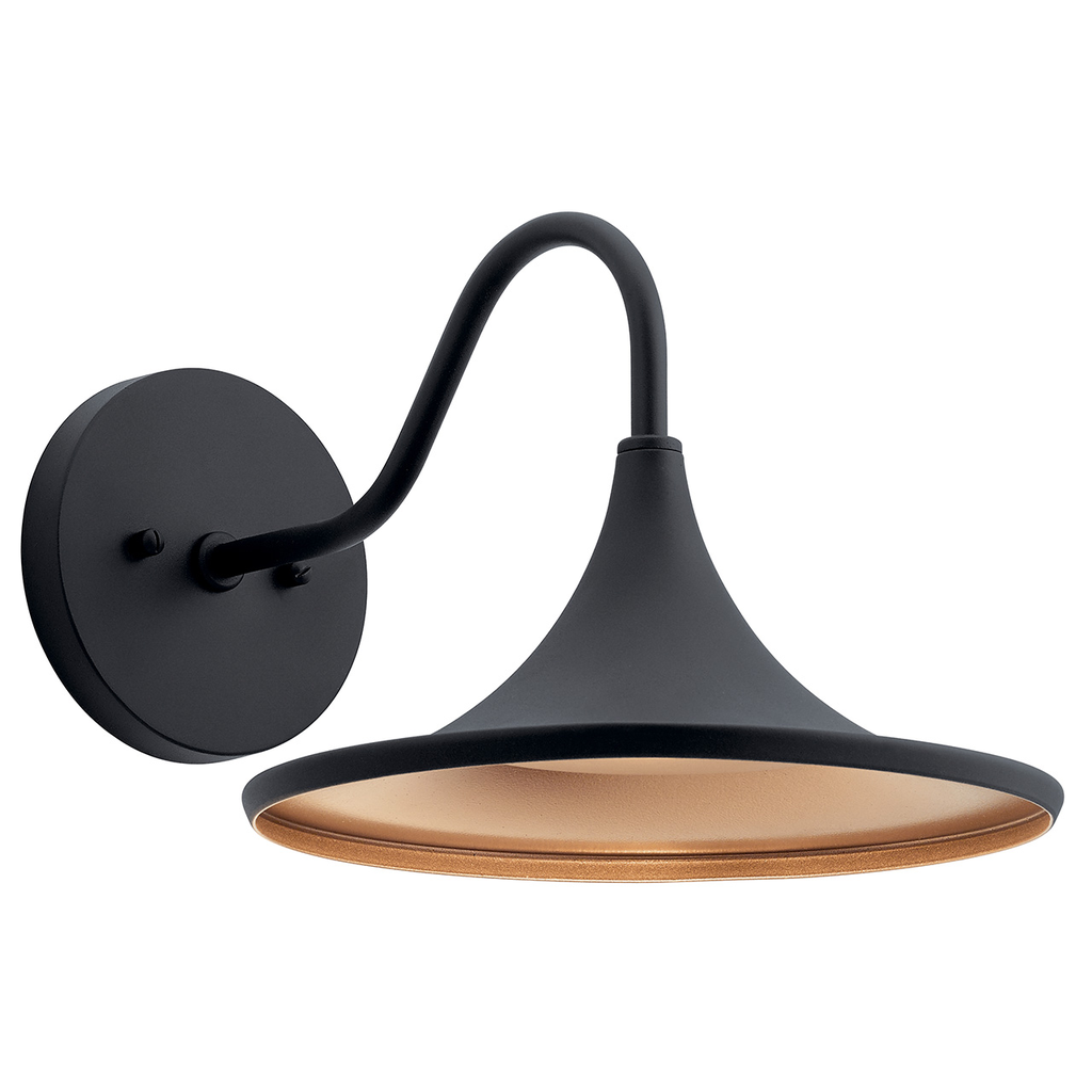 Product image for Kichler 59028BKTLED Elias LED 3000K 9" Wall Light Textured Black