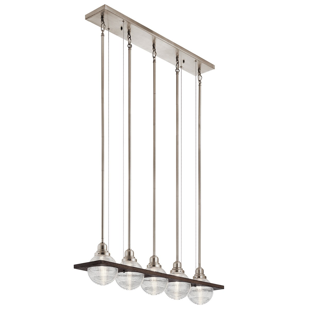 Product image for Kichler 44372CLP Potomi™ 5 Light Linear Chandelier Classic Pewter