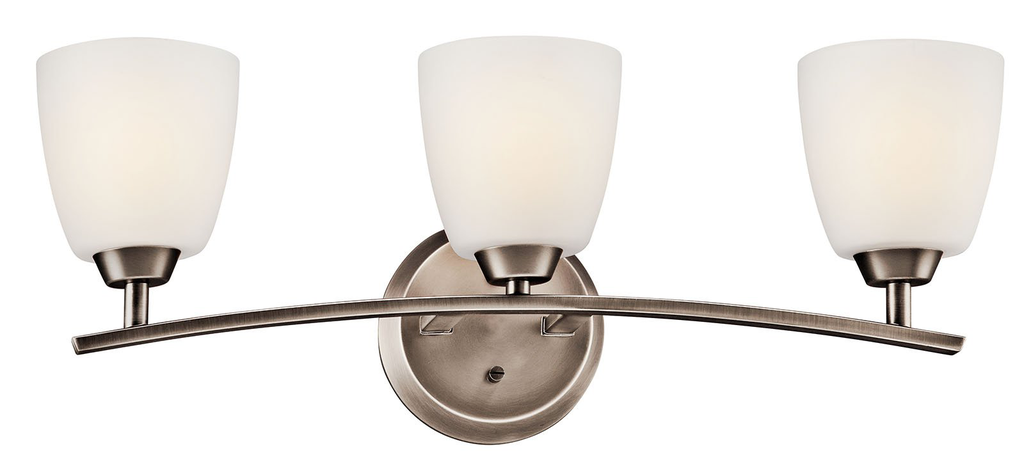 Product image for Kichler 45360BPT Granby™ 3 Light Vanity Light Brushed Pewter