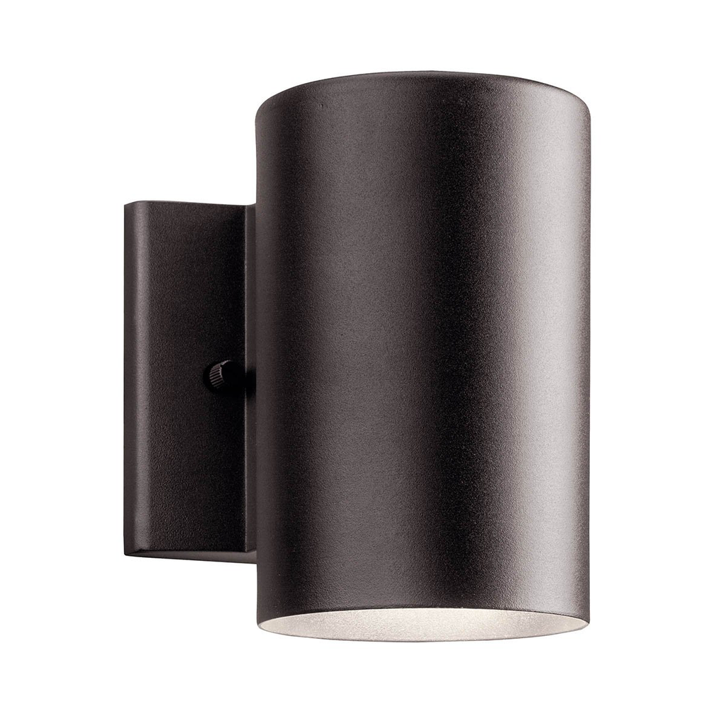 Product image for Kichler 11250AZT30 Cylinder 3000K LED 7" Wall Light Textured Architectural Bronze