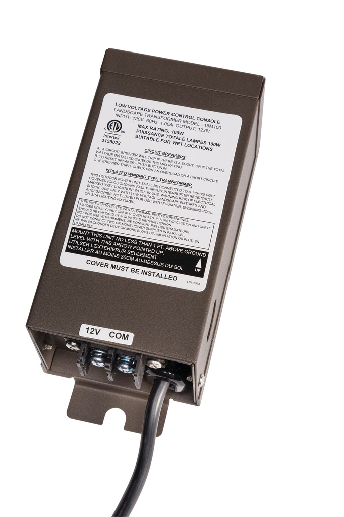 Product image for Kichler 15M100AZT Manual Series 100W Transformer Textured Architectural Bronze