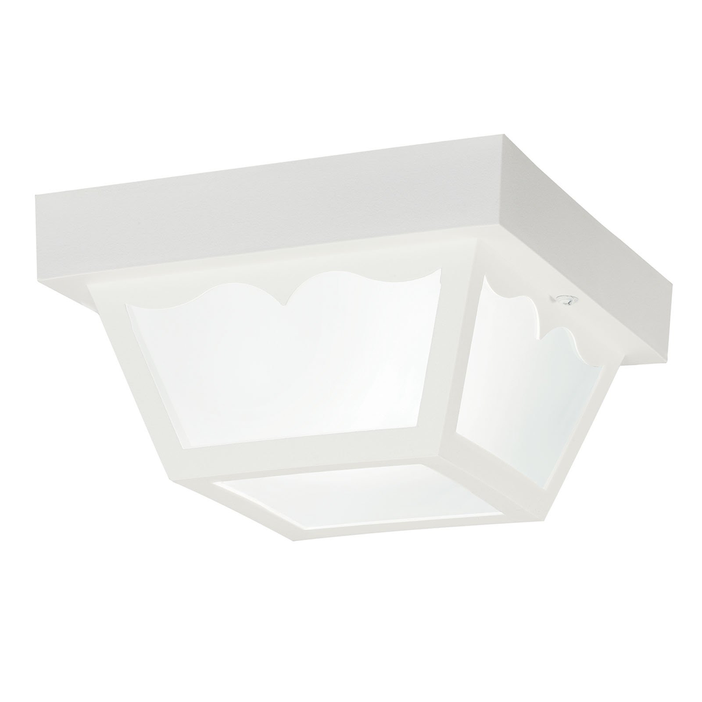 Product image for Kichler 9320WH Polypropylene 1 Light Flush Mount White