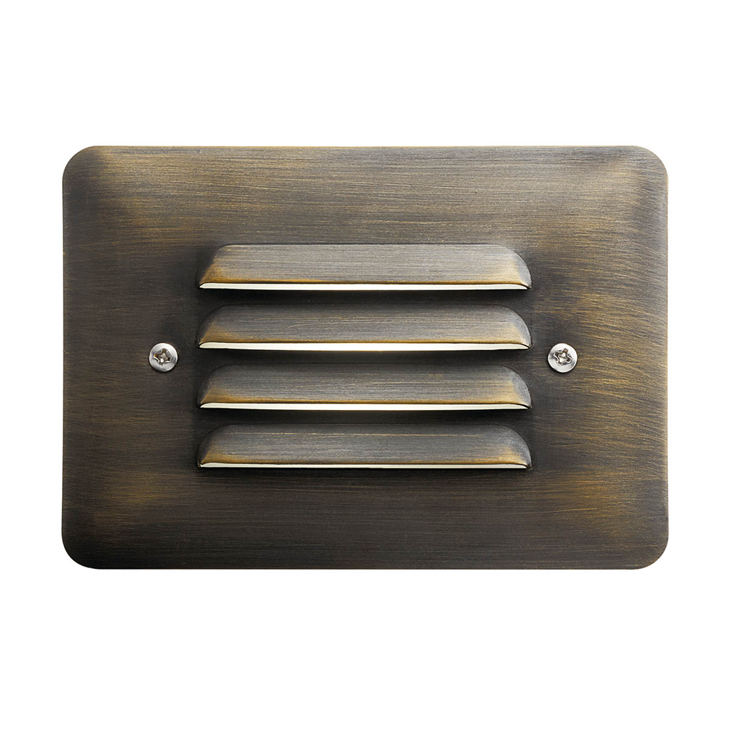 Product image for Kichler 15782CBR27 2700K Louvered LED Step Light in Centennial Brass
