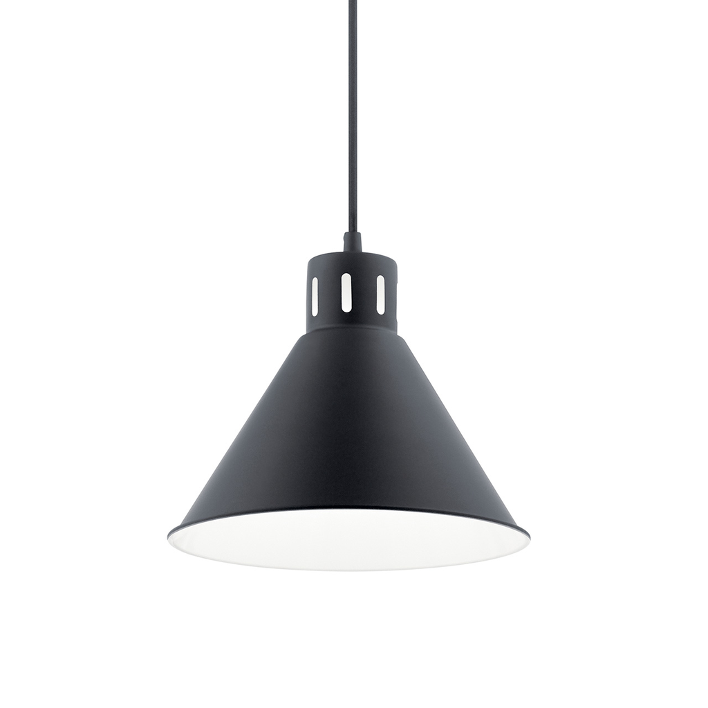Product image for Kichler 52176BK Zailey™ 9.5" 1 Light Pendant Black